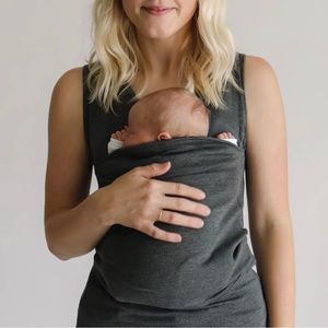 Lalabu maternity baby wearing tank - grey small